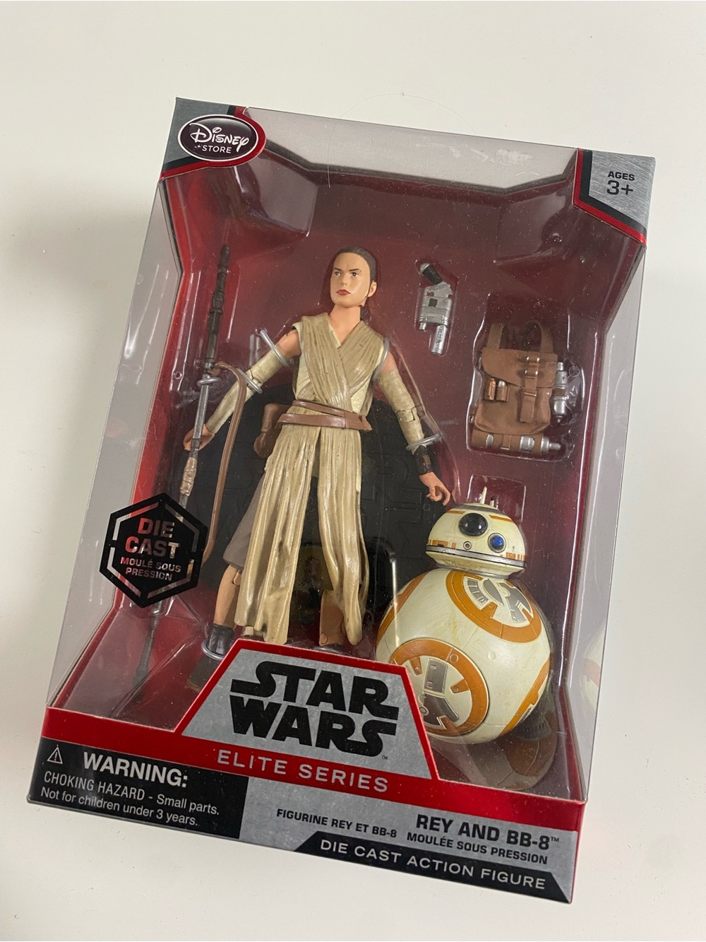 Disney Star Wars Elite Series Rey and BB-8 Action Figure in box